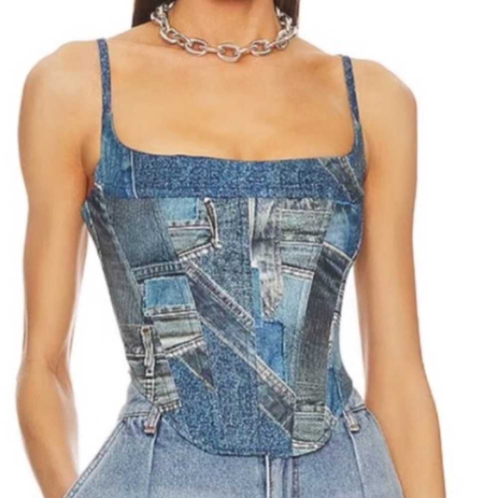 Miaou denim corset